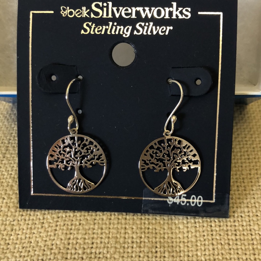 Belk Sterling Silver Athra Earrings NWT